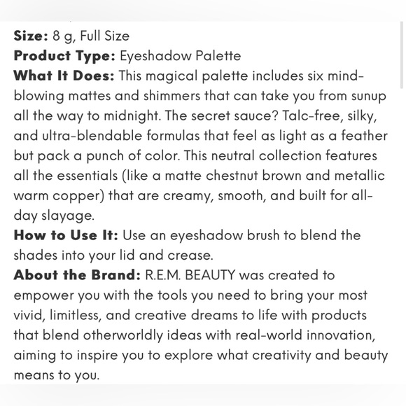 R.E.M. BEAUTY Midnight Shadows Eyeshadow Palette in Principessa - Picture 2 of 9